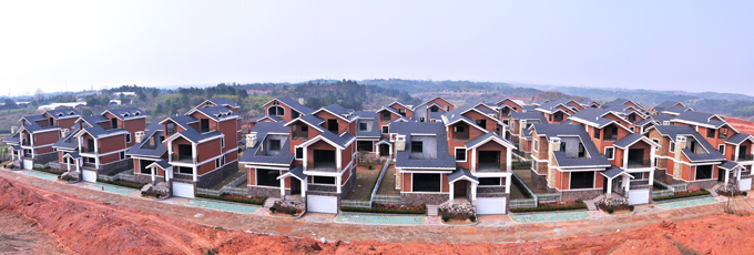 桃花源別墅（瀝青瓦、宏成磚、文化石）案例